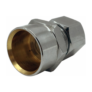 Wal-Rich 4225002 Style 668 Straight Adapter, 3/8 x 1/2 in Nominal, Compression OD x C End Style