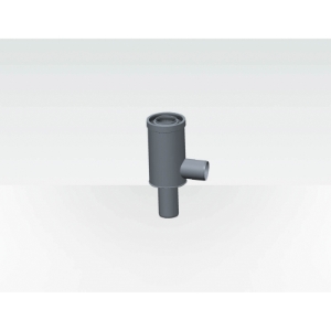 Centrotherm Eco Systems InnoFlue® ICTC0446 Twin Pipe-to-Concentric Adapter, Polypropylene L