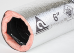 Atco 13002516 030 Series Insulated Flexible Air Duct, 16 in ID x 25 ft L, 5000 fpm Flow Rate, R4.2 Insulation, Polyester/Fiberglass/Metalized Polyester