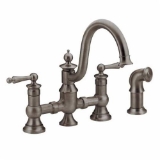 Moen® S713ORB Waterhill™ Bridge Kitchen Faucet, 1.5 gpm Flow Rate, 8 in Center, Oil Rubbed Bronze, 2 Handles