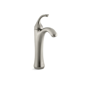 Kohler® 10217-4-BN Forte® Bathroom Sink Faucet, 1.2 gpm Flow Rate, 7-7/8 in H Spout, 1 Handle, Pop-Up Drain, 1 Faucet Hole, Vibrant® Brushed Nickel, Function: Traditional