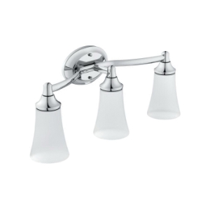 Moen® YB2863CH 3-Globe Bath Light, Eva®, 120VAC, Chrome