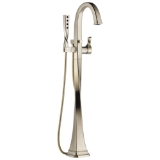 Brizo® T70130-BN Free Standing Tub Filler Trim, Virage®, 2 gpm Flow Rate, Brushed Nickel, 1 Handle