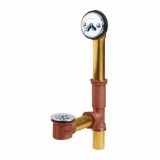 Gerber® G0041818 Classics™ Trip Lever Bath Drain with Pre-Set Adjustable Linkage, 3-1/2 in H x 5-1/4 in W, Brass, Polished Chrome