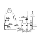 Elkay® LKEC2037CR Kitchen Faucet, Explore™, 1.5 gpm Flow Rate, Polished Chrome, 2 Handles, 3 Faucet Holes, Function: Traditional