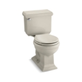 Memoirs® Classic Comfort Height® 2-Piece Toilet, Round Front Bowl, 16-1/2 in H Rim, 1.28 gpf, Sandbar