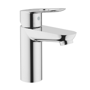GROHE 23085000 BauLoop® Centerset Lavatory Faucet, 1.5 gpm Flow Rate, 3-7/16 in H Spout, 1 Handle, 1 Faucet Hole, StarLight® Polished Chrome, Function: Traditional