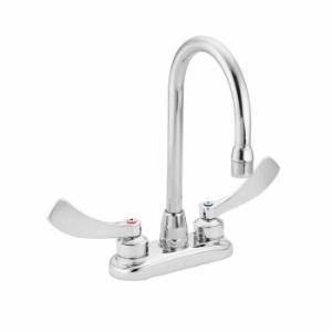 Moen® 8279SM Bar/Pantry Faucet, M-DURA™, Chrome, 2 Handle, 4 in Center, 2.2 gpm