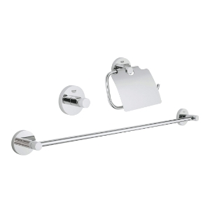 GROHE 40775001 Guest Bathroom Accessories Set, Essentials, 1 Pockets, Metal