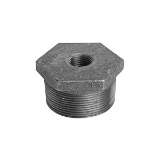 Ward Mfg ABU04559 WI Hex Head Bushing, 1 x 3/8 in, NPS, 125 lb, Cast Iron, Black