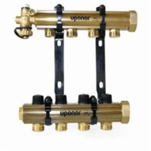 Uponor TruFLOW™ A2660200 Manifold Assembly With Balancing Valve, (2), Brass