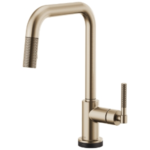 Brizo® SMARTTOUCH® 64053LF-GL Litze® Pull-Down Kitchen Faucet, 1.8 gpm Flow Rate, Luxe Gold, 1 Handle, 1 Faucet Hole, Traditional