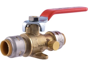 Sharkbite® 24615-0000LF Ball Valve with Drain/Vent and Mounting Bracket SM