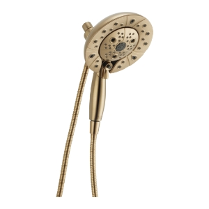Brizo® 86220-GL Hydrati® Traditional Round 2-in-1 Shower, 6-7/8 in Dia Shower Head, 1.75 gpm Flow Rate, Full Body/Full Body With Massage/H2OKinetic®/Massage/Pause Spray, Luxe Gold
