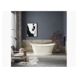 Kohler® 21000-B-96 Artifacts® Bathtub, Oval Shape, 66-1/8 in L x 32-1/2 in W, Center Rear Drain, Biscuit