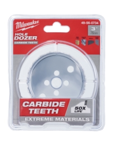 Milwaukee® HOLE DOZER™ 49-56-0734 Hole Saw, 3 in Dia, 1.62 in D Cutting, Carbide Cutting Edge, 5/8-18 Arbor
