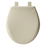 Bemis® 200E4 006 Toilet Seat with Cover, AFFINITY ™, Round Bowl, Closed Front, Plastic, Bone, Adjustable Hinge