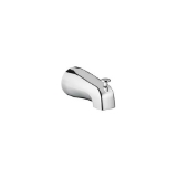 Hansgrohe 06501000 IP Tub Spout with Diverter, 5 in L, 1/2 in NPT Connection, Brass, Polished Chrome, Commercial