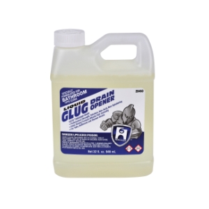 Hercules® Glug® 20450 Drain Opener, 1 qt, Chlorine Odor/Scent, Clear, Liquid Form