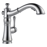 DELTA® 4197-AR-DST Cassidy® Kitchen Faucet, 1.8 gpm Flow Rate, 360 deg Swivel Spout, Arctic™ Stainless, 1 Handle, 1/3 Faucet Holes