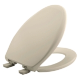 Bemis® 1200E4 146 Toilet Seat With Cover, AFFINITY ™, Elongated Bowl, Closed Front, Plastic, Almond, Adjustable Hinge