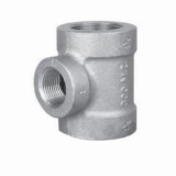 Ward Mfg EXD.NMT Pipe Reducing Tee, 3/4 x 3/4 x 1/2 in, FNPT, 150 lb, Malleable Iron, Galvanized