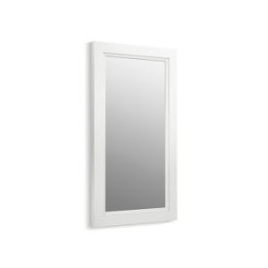 Kohler® 99665-1WA Damask® Framed Mirror, Rectangular Shape, 36-3/4 in L x 21-3/4 in W, Linen White