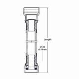 Sharkbite® U3016FLEX18LF Flexible Braided Water Heater Connector, 3/4 in, Push-Fit x Push-Fit, 18 in L, 200 psi, Stainless Steel