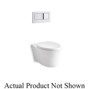 Kohler® 6303-7 Veil® 1-Piece Wall-Hung Toilet, Elongated Bowl, 0.8/1.6 gpf Flush Rate, Black