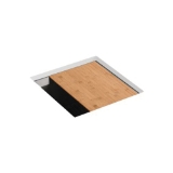Kohler® 3161-NA Poise® Bar Sink, Rectangular Shape, 14 in L x 14 in W x 9-3/16 in D Bowl, 18 in L x 18 in W x 9-1/2 in D, Undermount, Stainless Steel