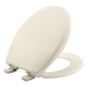 Bemis® 200E4 346 Toilet Seat With Cover, AFFINITY ™, Round Bowl, Closed Front, Plastic, Biscuit, Adjustable Hinge