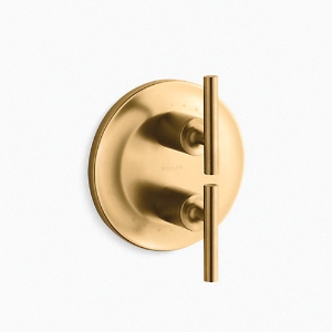 Kohler® T14489-4-2MB Stacked Thermostatic Trim Set, Vibrant® Brushed Moderne Brass