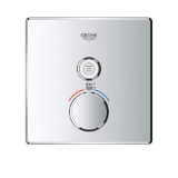 GROHE 29140000 Thermostatic Trim, 7.7 gpm Valve, StarLight® Polished Chrome