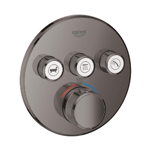 GROHE 29138A00 SmartControl Thermostatic Trim with Control Module, 7.7 gpm Valve, Hard Graphite