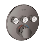 GROHE 29138A00 SmartControl Thermostatic Trim with Control Module, 7.7 gpm Valve, Hard Graphite