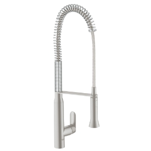GROHE 32951DC0 Sink Mixer, K7, 1.75 gpm, 140 deg Swivel Spout, SuperSteel, 1 Handle