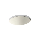 Kohler® 2205-96 Caxton® Bathroom Sink, Oval Shape, 19-1/4 in W x 16-1/8 in D x 8-1/4 in H, Undermount, Vitreous China, Biscuit