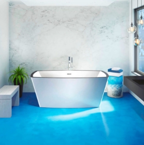 BainUltra® Charism 6434 Thermomasseur Freestanding Tub, White, Rectangle