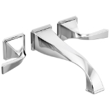 Brizo® T70430-PC Virage® Tub Filler, 9.3 gpm Flow Rate, 8 in Center, Polished Chrome, 2 Handles, Commercial/Residential