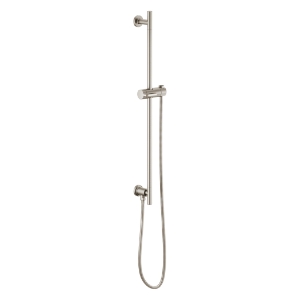 Brizo® 74792-NK Essential™ Shower Series Linear Round Universal Wall Slide Bar With Adjustable Slide, 28-7/8 in L Bar, 3-5/8 in OAD, Luxe Nickel