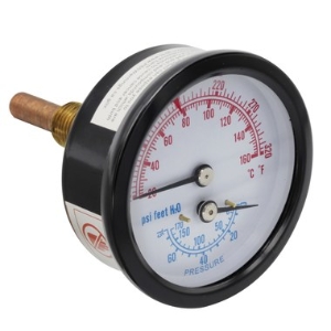 Burnham® 105894-01 Temperature/Pressure Gauge
