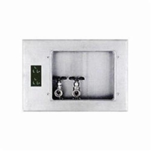 Guy Gray™ 82044 Right Drain Washing Machine Outlet Box With Valve, Steel, Galvanized
