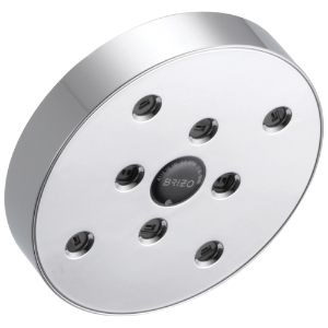 Brizo® 87375-PC Raincan Shower Head, Odin®, 1.75 gpm, 1 Spray, 5-3/8 in Dia Head, Polished Chrome