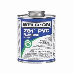 Weld-On® 781™ 14006 Low VOC Medium Body Solvent Cement with Applicator Cap, 1 qt Container, Clear