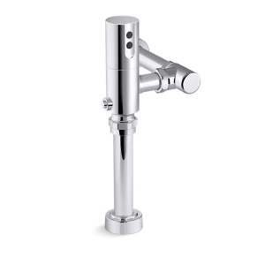 Kohler® 10TD00R10-CP DC Powered Toilet Flushometer, Mach™ Tripoint™, 1.5 V AA Lithium Battery, 1.6 gpf Flush Rate, 1-1/2 in Top Spud, 25 psi Pressure, Polished Chrome