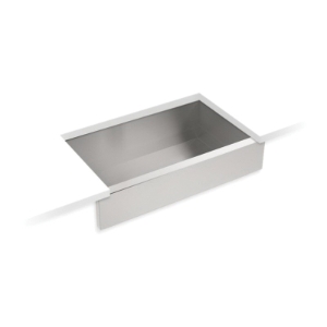 Sterling® 20243-NA Apron-Front Kitchen Sink With SilentShield® Technology, Ludington®, Satin, 30-1/4 in L x 16-9/16 in W x 9-3/16 in D Bowl, 34 in L x 19-3/4 in W x 9-1/2 in H, Under Mount, 18 ga Stainless Steel