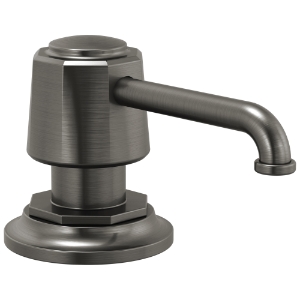 Brizo® RP100487SL Rook® Soap/Lotion Dispenser, Luxe Steel, 15 oz Capacity, 2.63 in OAL