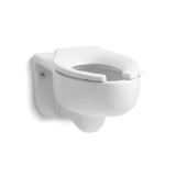 Kohler® 1-Piece Flushometer Valve Blow-Out Toilet Bowl, White, Elongated, 5-3/8 in H Rim, 2-3/4 in Trapway, Stratton™ Water-guard®