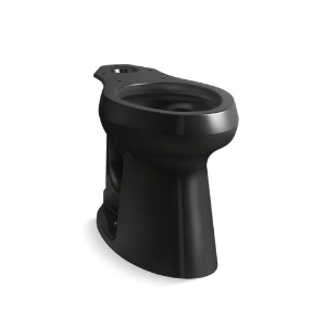 Kohler® 22661-7 Highline® Tall Height Toilet Bowl, Black, Elongated Shape, 12 in Rough-In