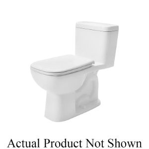 DURAVIT D4005900 Toilet Kit, D-Code, Elongated Bowl, 12 in Rough-In, 1.28 gpf, White